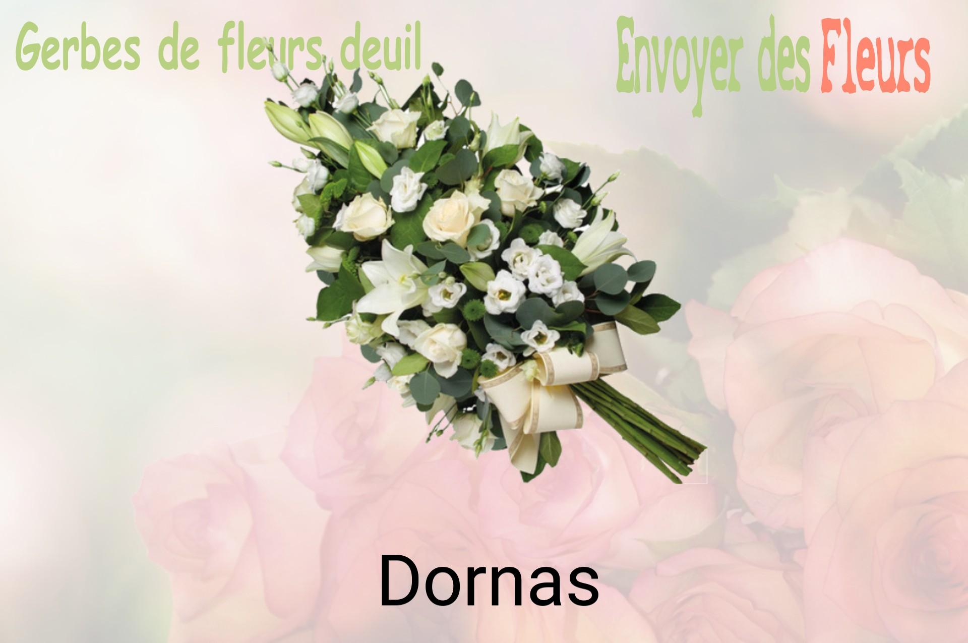 Gerbe de fleurs de deuil livrée à Dornas